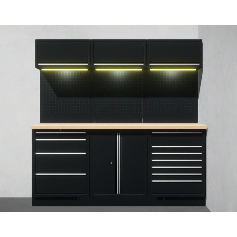  Töökoja sisustuse komplekt FLEXLINE Black Mini