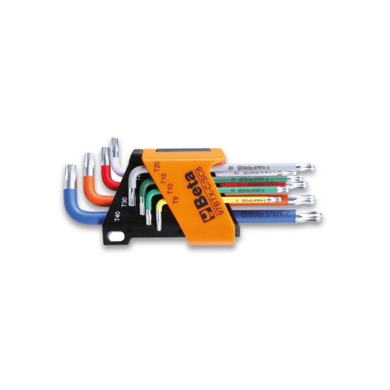 Torx® kuuspeaga L-võtmete komplekt, 8 osa, värvilised