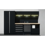  Töökoja sisustuse komplekt FLEXLINE Black Medium