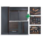 Töökoja mööbli komplekt C45PRO 2.0 W/X + 196 osaline tööriistakomplekt